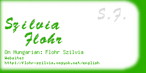 szilvia flohr business card